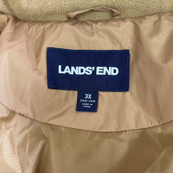 Lands' End Plus Size 3X Women's Down Winter Coat Insulated Puffer - Picture 8 of 10
